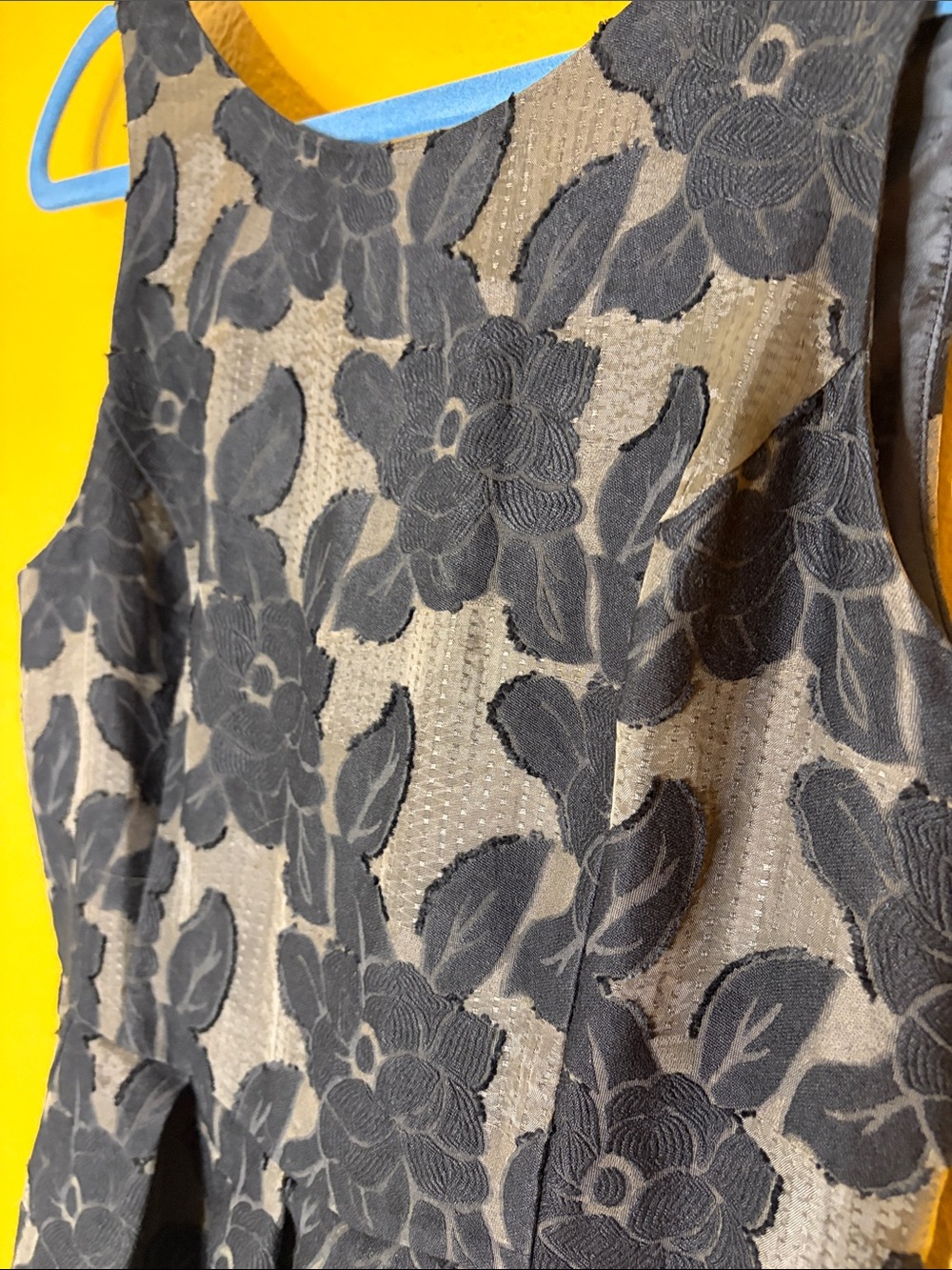 ASTR NWT Black Olive Floral Fit & Flare Dress Medium Fully Lined - Picture 10 of 15